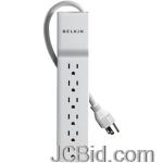 JCBid.com online auction Belkin-be106000-04-6-outlet-homeoffice-surge-protector-4-ft-cord