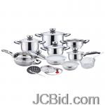 JCBid.com online auction 22pc-7-ply-ss-cookware-set