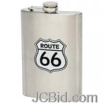 JCBid.com online auction Lg-hip-flask-route-66-ss