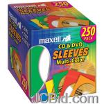 JCBid.com online auction Maxell-190140k-cd405-cddvd-storage-sleeves-250-pk-assorted-colors