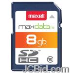 JCBid.com online auction Maxdata-501302-sd8gcl10-sdhctm-card-8gb