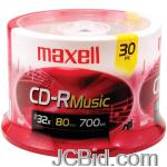 JCBid.com online auction Maxell-625335-music-cd-rs-30-ct-spindle