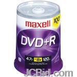 JCBid.com online auction Maxell-639016-47-gb-dvd-rs-100-ct-spindle
