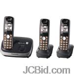 JCBid.com online auction Panasonic-kx-tg6513b-dect-60-cordless-phone-with-caller-id-3-handset-system