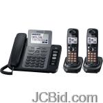 JCBid.com online auction Panasonic-kx-tg9472b-dect-60-two-line-cordedcordless-systems-with-digital-answering-system-contact-sync-2-handset-system