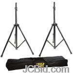 JCBid.com online auction Pyle-pro-pstk103-heavy-duty-aluminum-anodizing-dual-speaker-stand-with-traveling-bag-kit