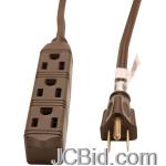 JCBid.com online auction Ge-jashep50670-3-outlet-grounded-office-cord-brown