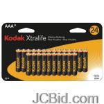 JCBid.com online auction Kodak-xl3a24-xtralife-alkaline-batteries-aaa-24-pk
