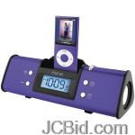 JCBid.com online auction Ihome-ih16u-ipod-portable-alarm-clock-speaker-system-purple