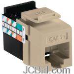 JCBid.com online auction Leviton-5g108-ri5-quickport-cat-5e-jack-ivory
