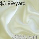 JCBid.com 3-Yards-of-Satin-Fabric-Ivory-60-W-Just-379-Yard