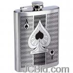 JCBid.com online auction 8oz-ss-flask-wace-of-spades
