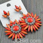 JCBid.com Round-Dangle-Earrings-Orange-shade