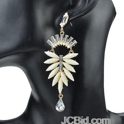 JCBid.com Pretty-dangle-earrings-in-white