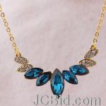 JCBid.com Blue-Crystal-Pendant-Necklace