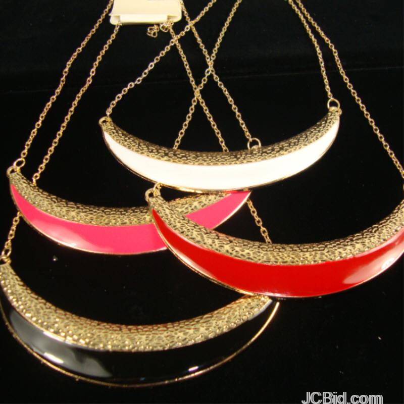 JCBid.com Gold-Tone-Chain-Necklace-with-Moon-Shape