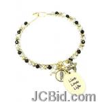 JCBid.com Black-Charm-Bracelet-Live-Love-Laugh