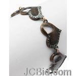 JCBid.com Heart-Bracelet-Antique-look