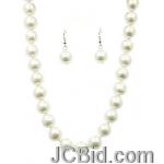 JCBid.com White-Colored-16-Long-Pearl-Necklace-set