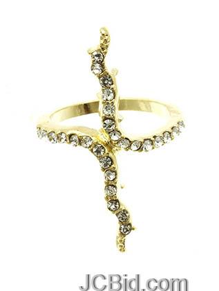 JCBid.com Branch-shaped-ring-in-Gold-tone