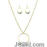 JCBid.com Natural-Stone-Hoop-Pendant-Set-Blue JCBid.com Natural-Stone-Hoop-Pendant-Set-Blue