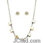 JCBid.com Faceted-Stone-Necklace-and-Earring-set-WhiteMulti