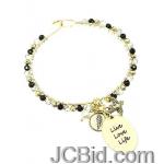 JCBid.com Black-Charm-Bracelet-Live-Love-Laugh