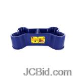 JCBid.com Bone-Shaped-Double-Feeder-Pet-Dish-display-Case-of-48-pieces