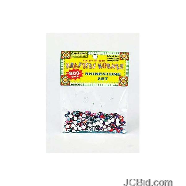 JCBid.com Multi-Color-Rhinestone-Set-display-Case-of-108-pieces