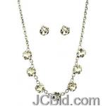 JCBid.com Faceted-Stone-Necklace-and-Earring-set-clear