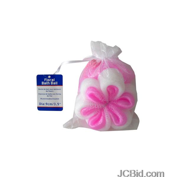 JCBid.com Floral-Shaped-Bath-Scrubber-display-Case-of-96-pieces