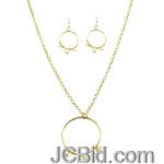 JCBid.com Natural-Stone-Hoop-Pendant-Set-White JCBid.com Natural-Stone-Hoop-Pendant-Set-White