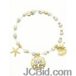 JCBid.com White-Starfish-shell-crystal-bracelet