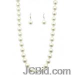 JCBid.com White-Colored-58-Long-Pearl-Necklace-set