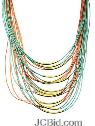JCBid.com Multi-Layered-Necklace-GreenRed