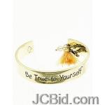 JCBid.com Cross-Charm-Yellow-Cuff-Bracelet