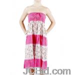 JCBid.com Hot-pink-Lace-and-Flower-Print-Sundress