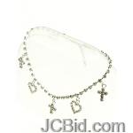 JCBid.com Heart-Cross-charm-Anklet