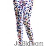 JCBid.com Flower-print-legging-blue