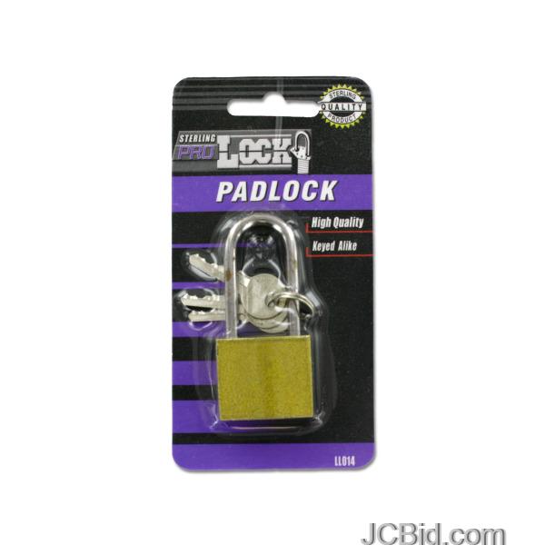 JCBid.com Long-Shank-Iron-Padlock-with-Keys-display-Case-of-60-pieces